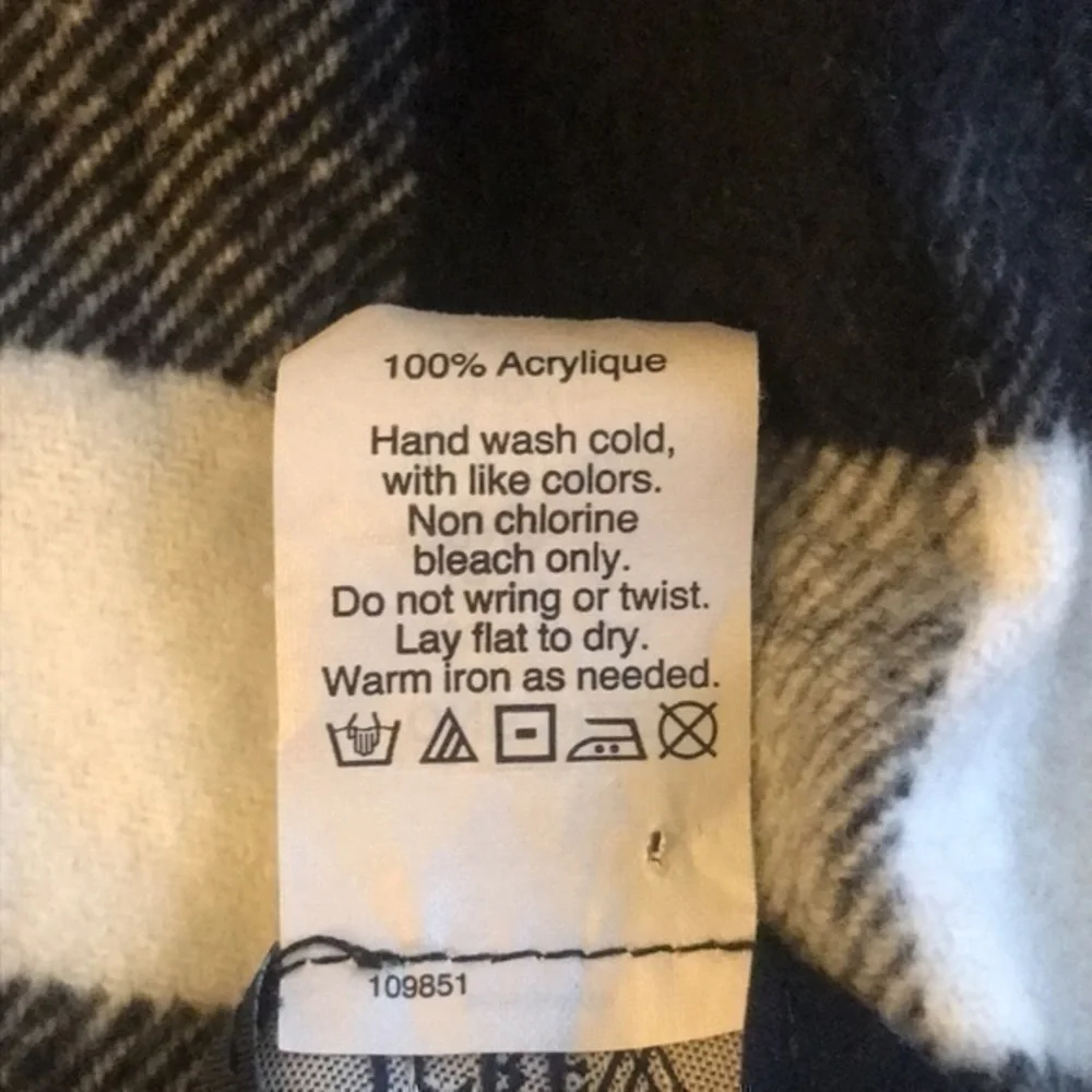 J.Crew, Plaid Scarf  Wrap,Black & White, with Pom Pom